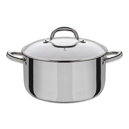 GSW Cacerola Montreal con Tapa de Cristal 3 L, Diámetro 20 cm, Acero Inoxidable, Pack de 6 Unidades