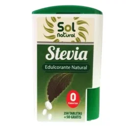 SOLNATURAL Stevia 300 Comp - Edulcorante Natural en Comprimidos, 300 Unidades