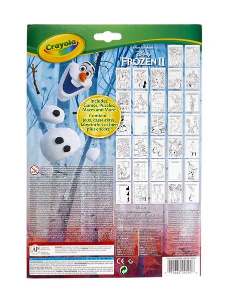 Crayola Libro Actividades Frozen 2 04-5900 con 7 Rotuladores Lavables para Niños +3 Años