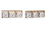 DKD Home Decor Set de 6 Colgantes Decorativos de Metal Blanco