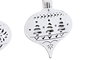DKD Home Decor Set de 6 Colgantes Decorativos de Metal Blanco