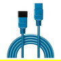 LINDY 30121 Cable de Extensión de Red IEC C19 a C20, 2 metros, Azul, 250V 16A, Plug and Play
