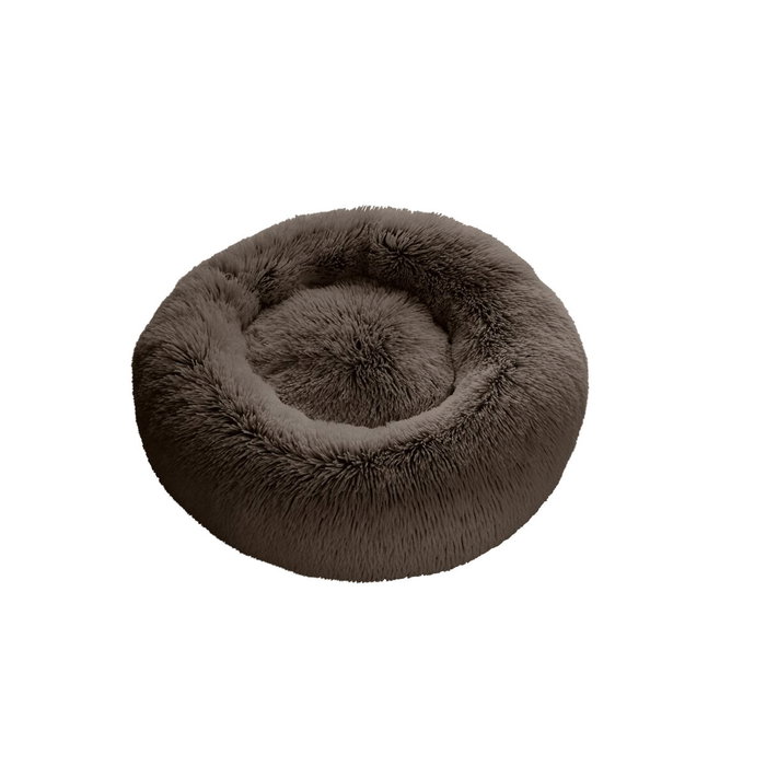 Loppa Cama para Perros y Gatos en Forma de Donut, Cojín con Funda Lavable y Base Antideslizante - 80 cm - Color Marrón Loppa Cama para Perros y Gatos en Forma de Donut, Cojín con Funda Lavable y Base Antideslizante - 80 cm - Color Marrón