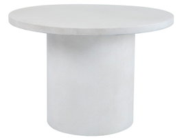 DKD Home Decor Mesa Redonda de Comedor GRC 116x116x75 Exterior Crudo