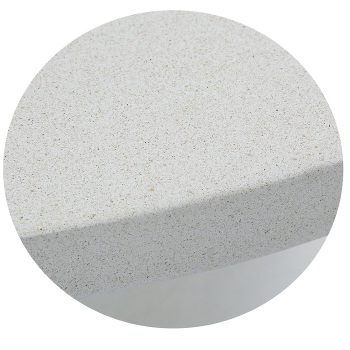 DKD Home Decor Mesa Redonda de Comedor GRC 116x116x75 Exterior Crudo