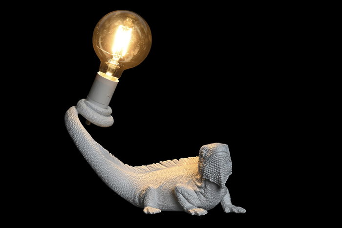 DKD Home Decor Lámpara de Pared Iguana Blanco
