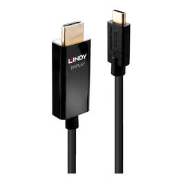 LINDY Adaptador USB Tipo C a HDMI con HDR, 2 metros