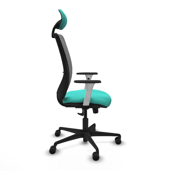 PIQUERAS Y CRESPO Silla de oficina Zulema Sincro Turquesa y Gris PIQUERAS Y CRESPO Silla de oficina Zulema Sincro Turquesa y Gris