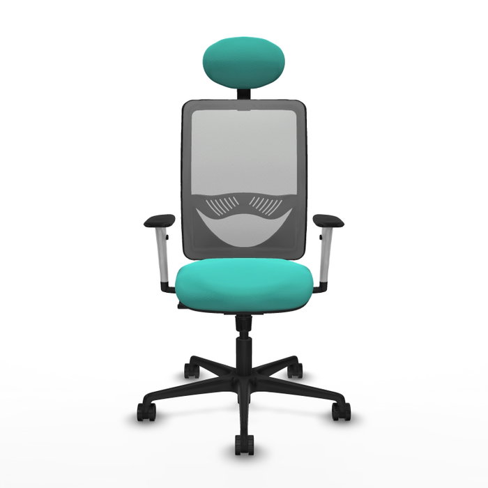 PIQUERAS Y CRESPO Silla de oficina Zulema Sincro Turquesa y Gris PIQUERAS Y CRESPO Silla de oficina Zulema Sincro Turquesa y Gris