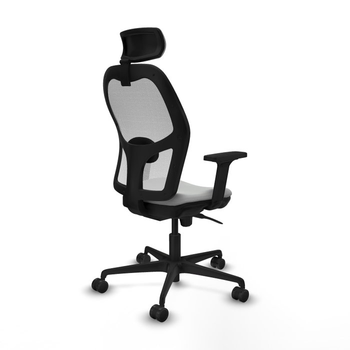 PIQUERAS Y CRESPO Silla de oficina Jorquera con mecanismo Sincro, Gris claro y Blanco