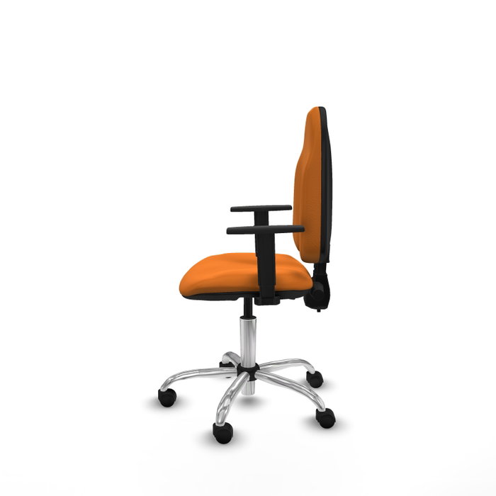 PIQUERAS Y CRESPO Silla de oficina Algarra Naranja con mecanismo de doble maneta