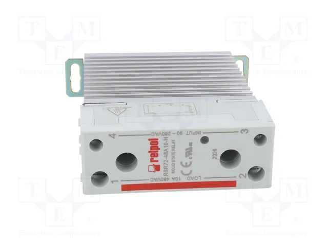 RELPOL RSR72-48A10-H Relé de semiconductor monofásico 10A RELPOL RSR72-48A10-H Relé de semiconductor monofásico 10A