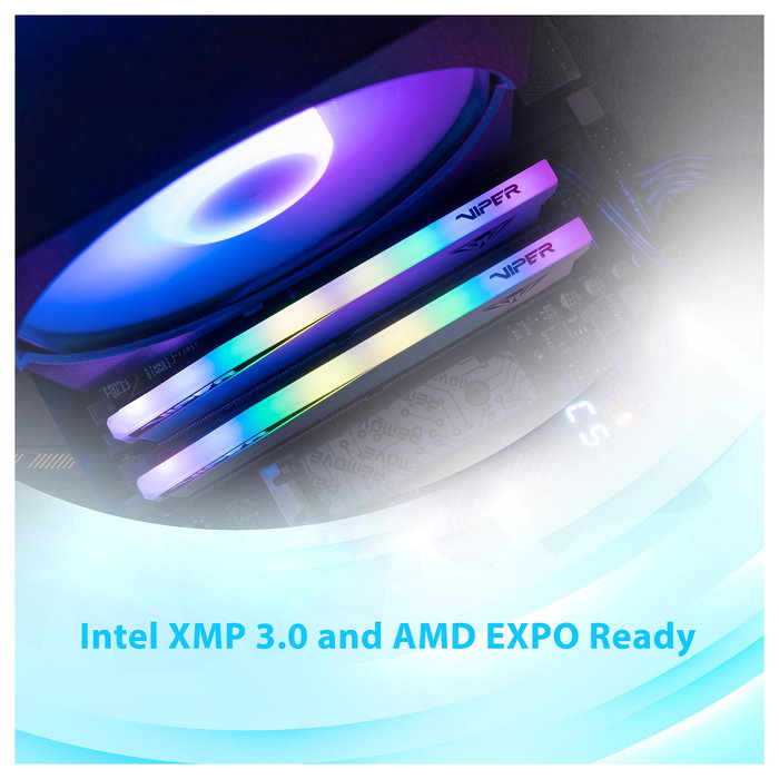 Patriot Viper Elite 5 RGB PVER548G60C42KW 48 GB (2x24 GB) DDR5 6000 MHz Kit de Memoria RAM, Intel XMP 3.0, AMD EXPO 1.0, 288-pin DIMM, Dissipador Térmico