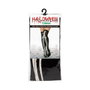 Medias para Disfraz de Halloween Mujer - Medias Negras con Diseño de Huesos Blancos - Adulto