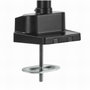 Brazo de monitor regulable para escritorio con plataforma para notebook