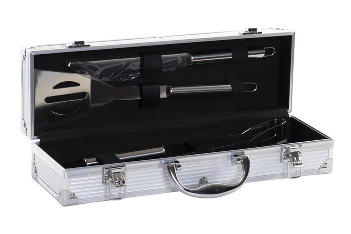 DKD Home Decor Barbacoa Terraza Y Jardin 12 x 9 x 38 cm Set de 5 Inox Aluminio