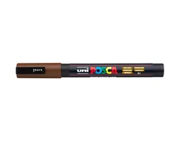 POSCA Marcador Pc-3M Punta Cónica 0,9 - 1,3 mm Pintura Base Agua No Permanente Resistente Luz Inodoro Marrón