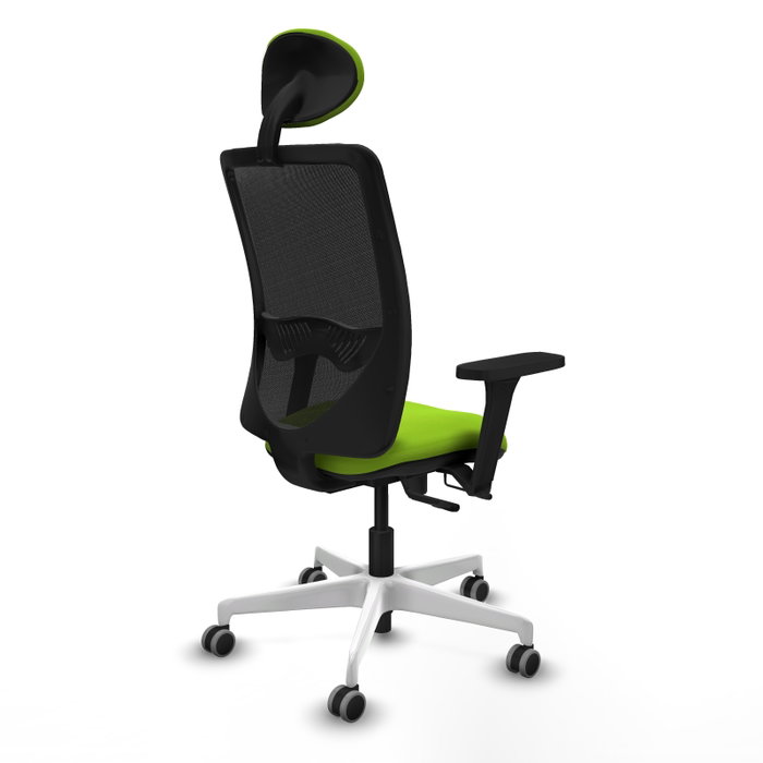 PIQUERAS Y CRESPO Silla de oficina Zulema con mecanismo Sincro/Traslack Pistacho y Negro