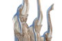 DKD Home Decor Set de 3 Figuras de Elefante Albasia Natural y Azul