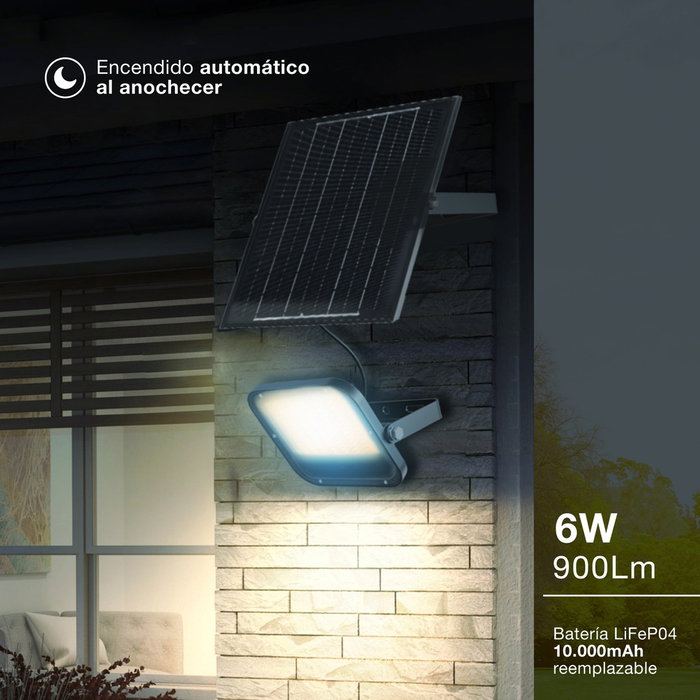 GSC Evolution Proyector solar LED Miloha 100W 6500K IP65 Negro