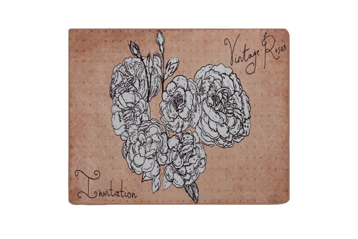 Mijölnir Alfombrilla de Baño Vintage Roses 80 x 100 cm Poliéster Antideslizante