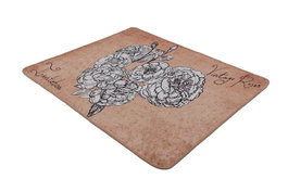 Mijölnir Alfombrilla de Baño Vintage Roses 80 x 100 cm Poliéster Antideslizante