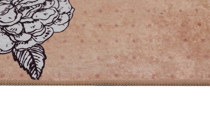 Mijölnir Alfombrilla de Baño Vintage Roses 80 x 100 cm Poliéster Antideslizante