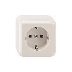 MERTEN MEG2301-8719 Enchufe Schuko CEE 7/4 Polarweiß Montaje Superficial 250V 16A Blanco