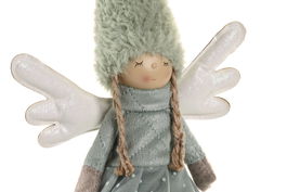 DKD Home Decor Figura Navidad Fantasia Hada Verde 12 x 50 x 18 cm