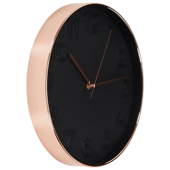 Home Deco Factory Reloj de Pared Negro Lounge 30.5 cm Diámetro