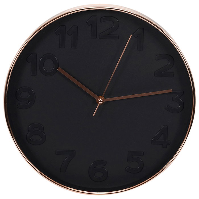 Home Deco Factory Reloj de Pared Negro Lounge 30.5 cm Diámetro