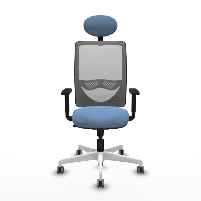 PIQUERAS Y CRESPO Silla de oficina Zulema con mecanismo Sincro, Azul cielo y Gris PIQUERAS Y CRESPO Silla de oficina Zulema con mecanismo Sincro, Azul cielo y Gris