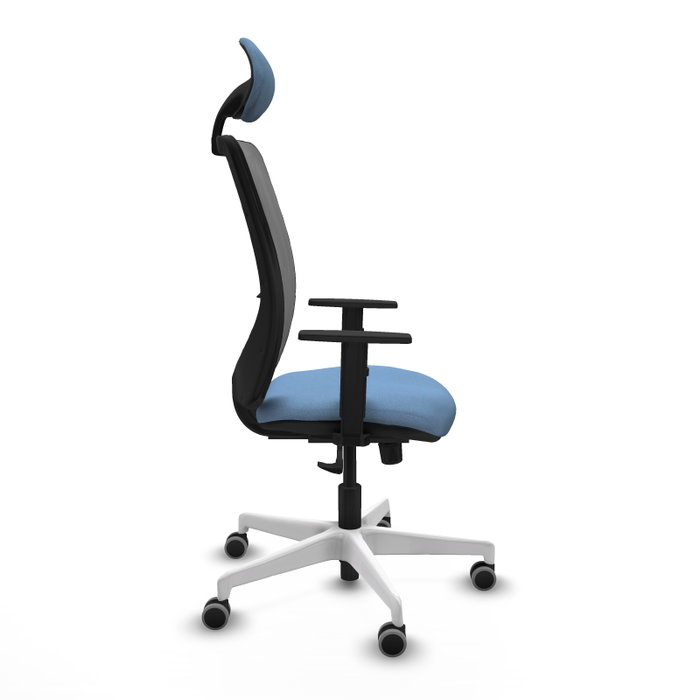 PIQUERAS Y CRESPO Silla de oficina Zulema con mecanismo Sincro, Azul cielo y Gris PIQUERAS Y CRESPO Silla de oficina Zulema con mecanismo Sincro, Azul cielo y Gris