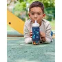 Monbento Twisty Wolf Botella de agua y snack 2 en 1 isotérmica para niños con pajita