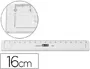 Mor Regla 16 cm Plástico Transparente con Bisel para Oficina y Dibujo Técnico