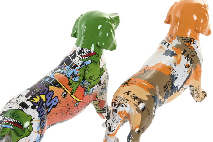 DKD Home Decor Figura de Resina Perro Surtida (Pack de 2) DKD Home Decor Figura de Resina Perro Surtida (Pack de 2)