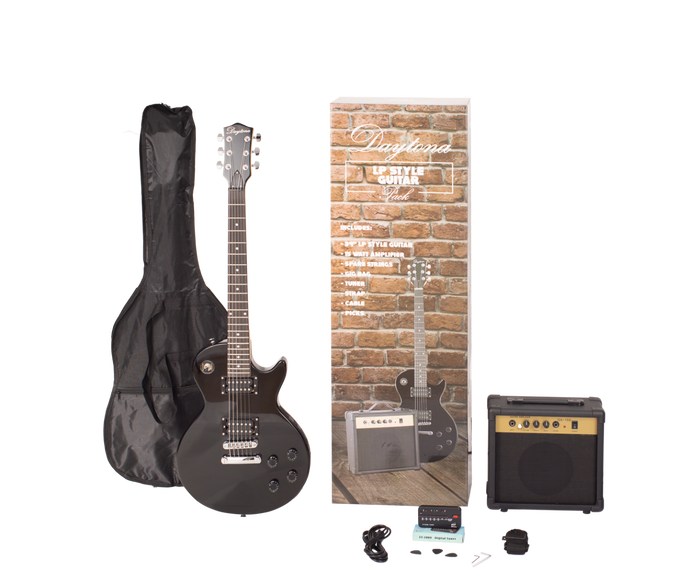 Pack de Guitarra Eléctrica Daytona Tipo Les Paul Negro