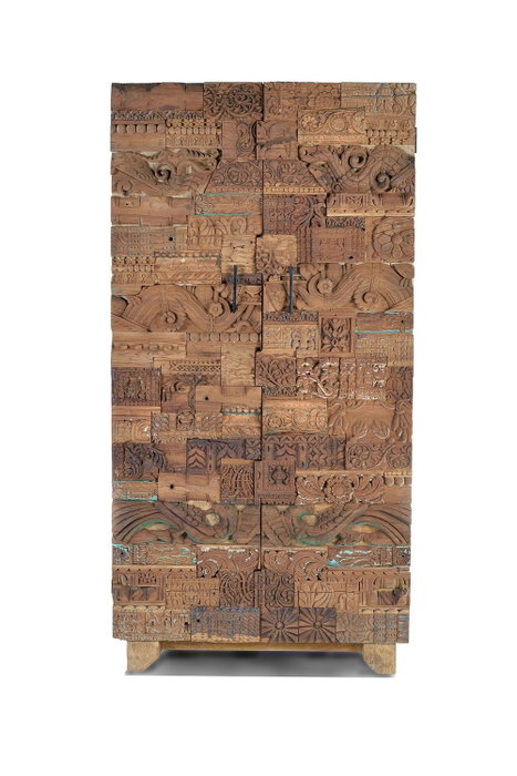 Giner y Colomer Armario de Madera de Mango Recuperada 180x90x50 cm Giner y Colomer Armario de Madera de Mango Recuperada 180x90x50 cm