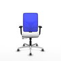 PIQUERAS Y CRESPO Silla de oficina Motilla con mecanismo Sincro/Traslack Azul y Blanco