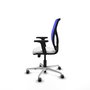 PIQUERAS Y CRESPO Silla de oficina Motilla con mecanismo Sincro/Traslack Azul y Blanco