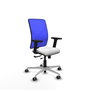 PIQUERAS Y CRESPO Silla de oficina Motilla con mecanismo Sincro/Traslack Azul y Blanco