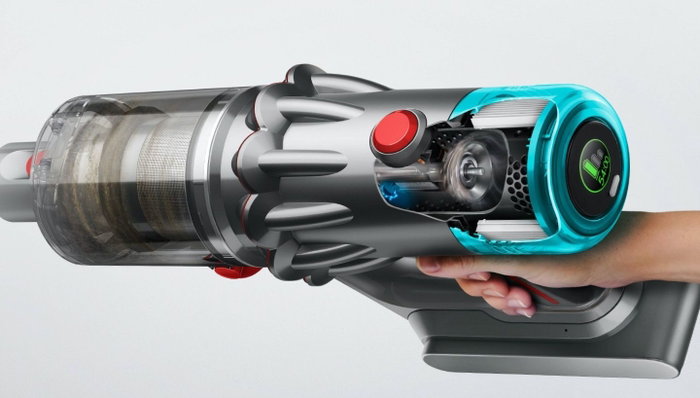 Dyson V12 Origin Aspiradora escoba 2 en 1, Níquel