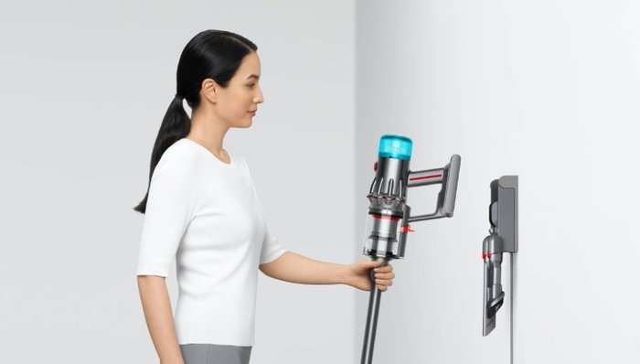 Dyson V12 Origin Aspiradora escoba 2 en 1, Níquel