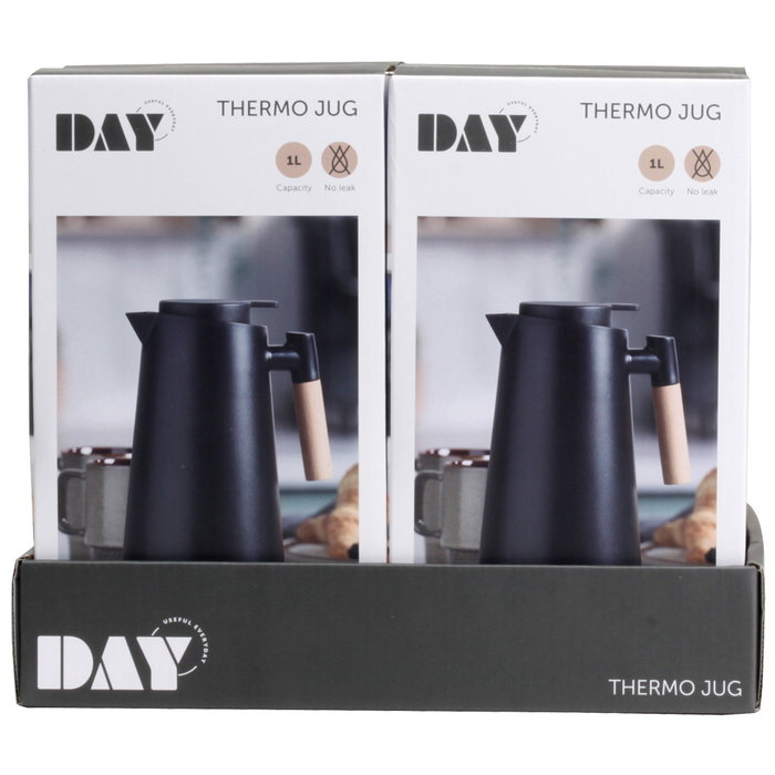 Day Jarra Termo 1 L Day Plástico Cristal Madera Tapa Antigoteo Day Jarra Termo 1 L Day Plástico Cristal Madera Tapa Antigoteo