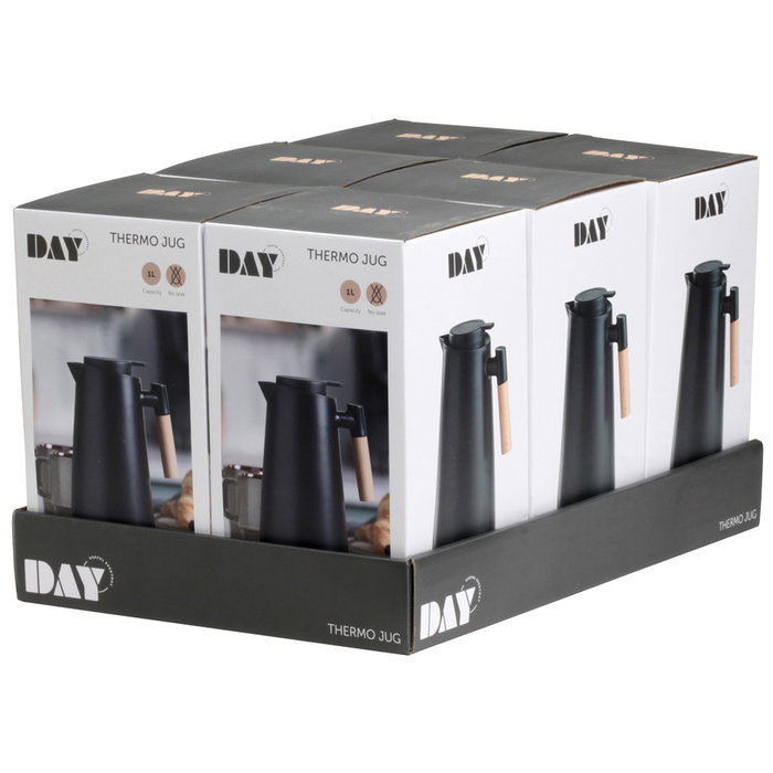 Day Jarra Termo 1 L Day Plástico Cristal Madera Tapa Antigoteo Day Jarra Termo 1 L Day Plástico Cristal Madera Tapa Antigoteo