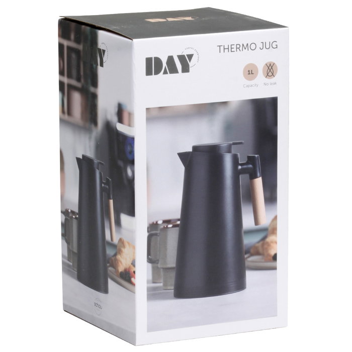 Day Jarra Termo 1 L Day Plástico Cristal Madera Tapa Antigoteo Day Jarra Termo 1 L Day Plástico Cristal Madera Tapa Antigoteo