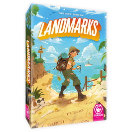 Tranjis Games Juego de Mesa Landmarks - Juego Cooperativo Familiar de Deducción y Pistas de Palabras para Explorar una Isla, Incluye Tablero, Losetas y Cartas