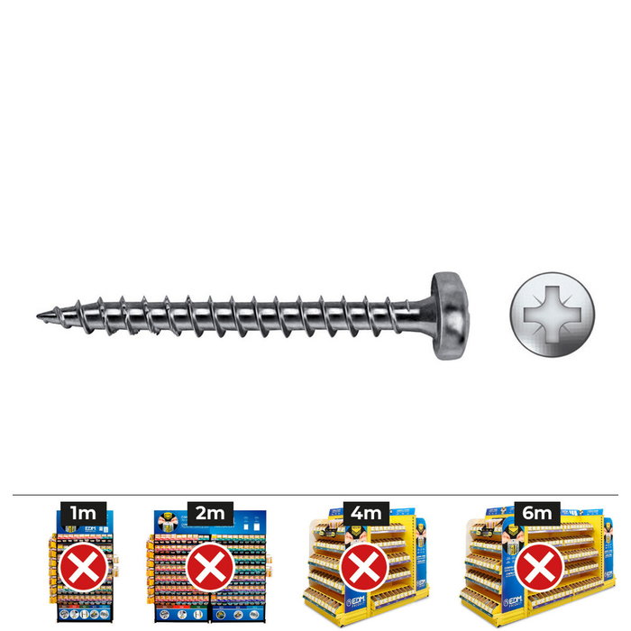 Celo Tornillo para madera Vlox B Ø4x60 mm, 250 unidades Celo Tornillo para madera Vlox B Ø4x60 mm, 250 unidades