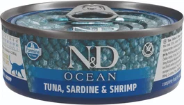 Farmina N&D Cat Ocean Atún Sardina Gamba Caja 6x70 gr Alimento Húmedo para Gatos