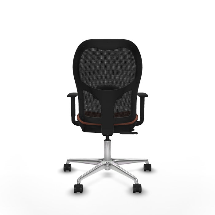 PIQUERAS Y CRESPO Silla de oficina Jorquera con mecanismo Sincro/Traslack, Marrón y Negro